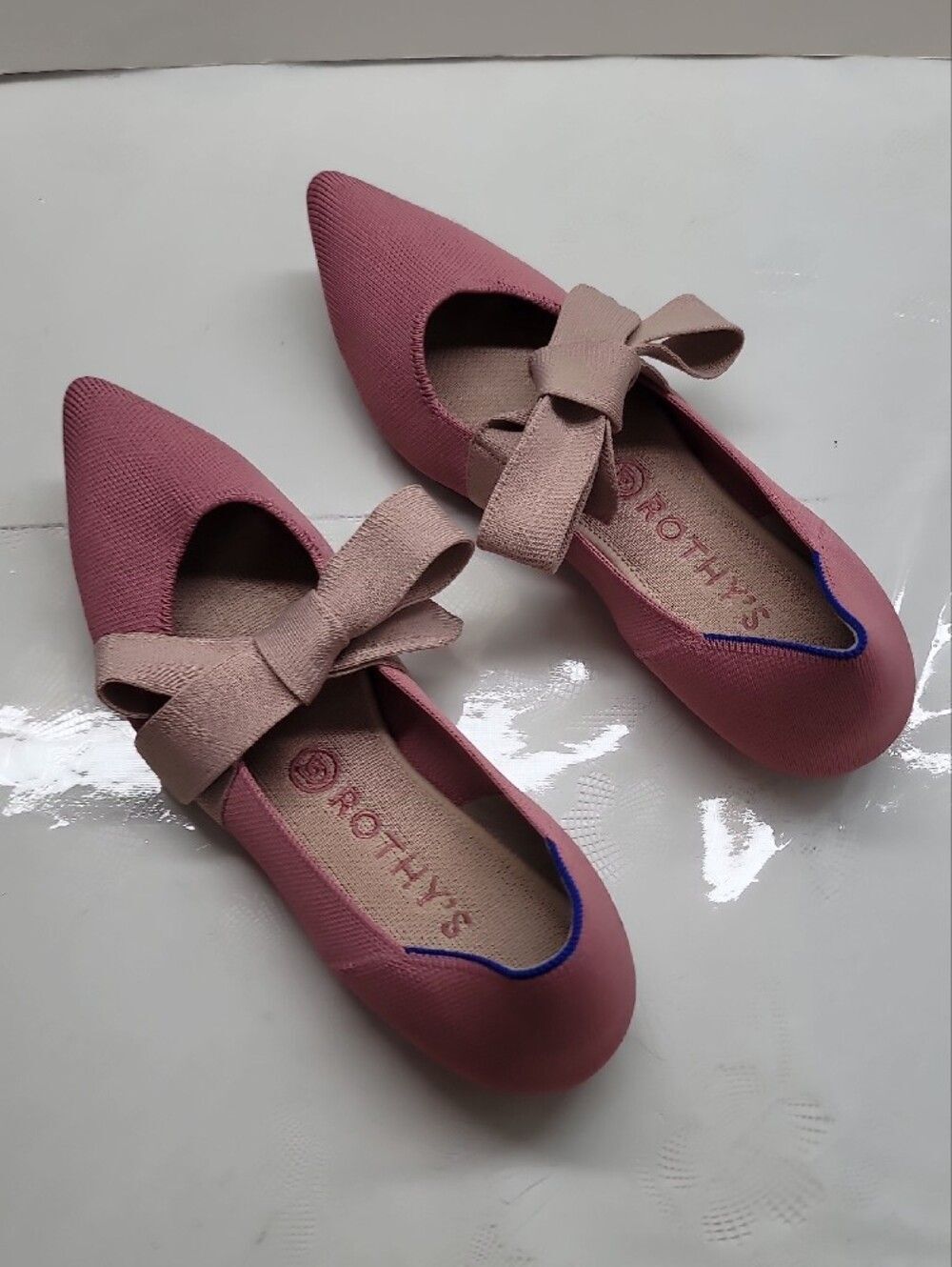 Rothy's The Rosebud Pointed Toe Bow Maryjanes Size 9.5 - Picture 5 of 11